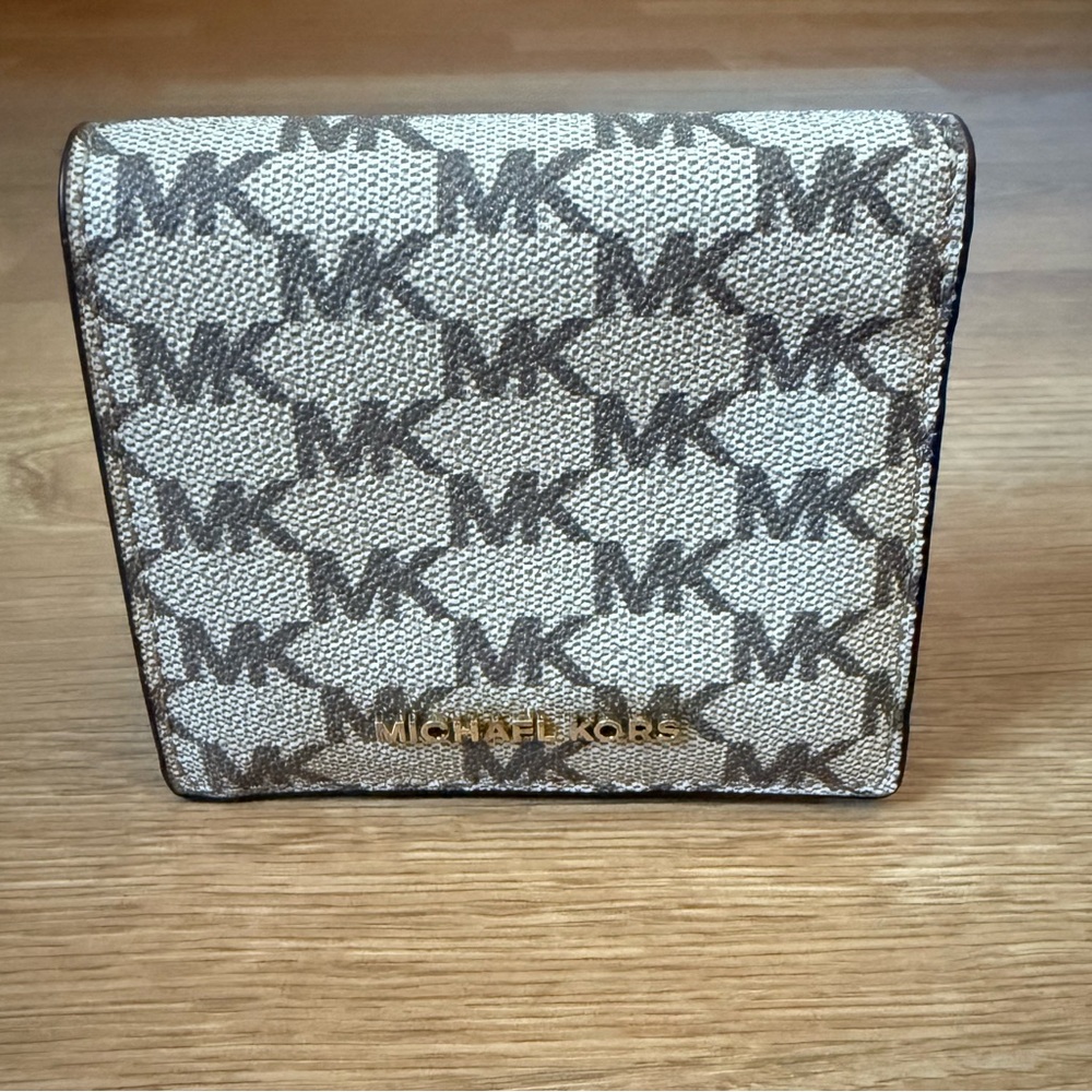Michael Kors Signature Brown and Cream Wallet